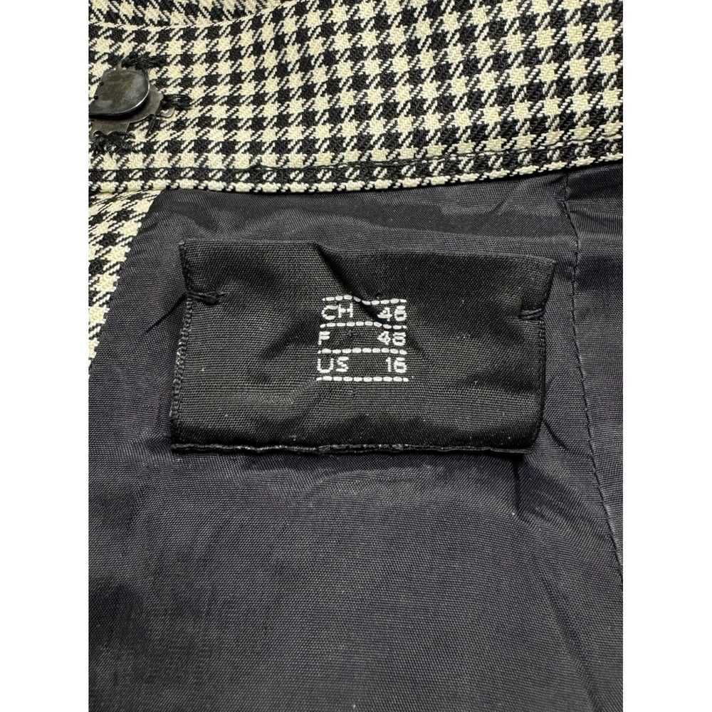Akris Switzerland Black White Houndstooth Wool Pencil Skirt Vintage Luxury - Picture 12 of 12